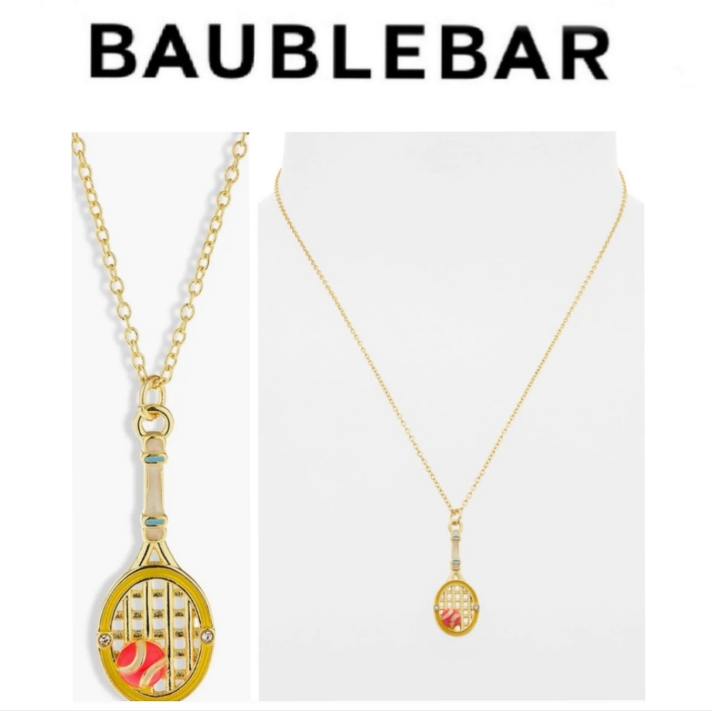 BaubleBar Tennis Racket Pendant Necklace